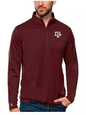 ATM Anthony Thomas Melillo Maroon Quarter-Zip Pullover